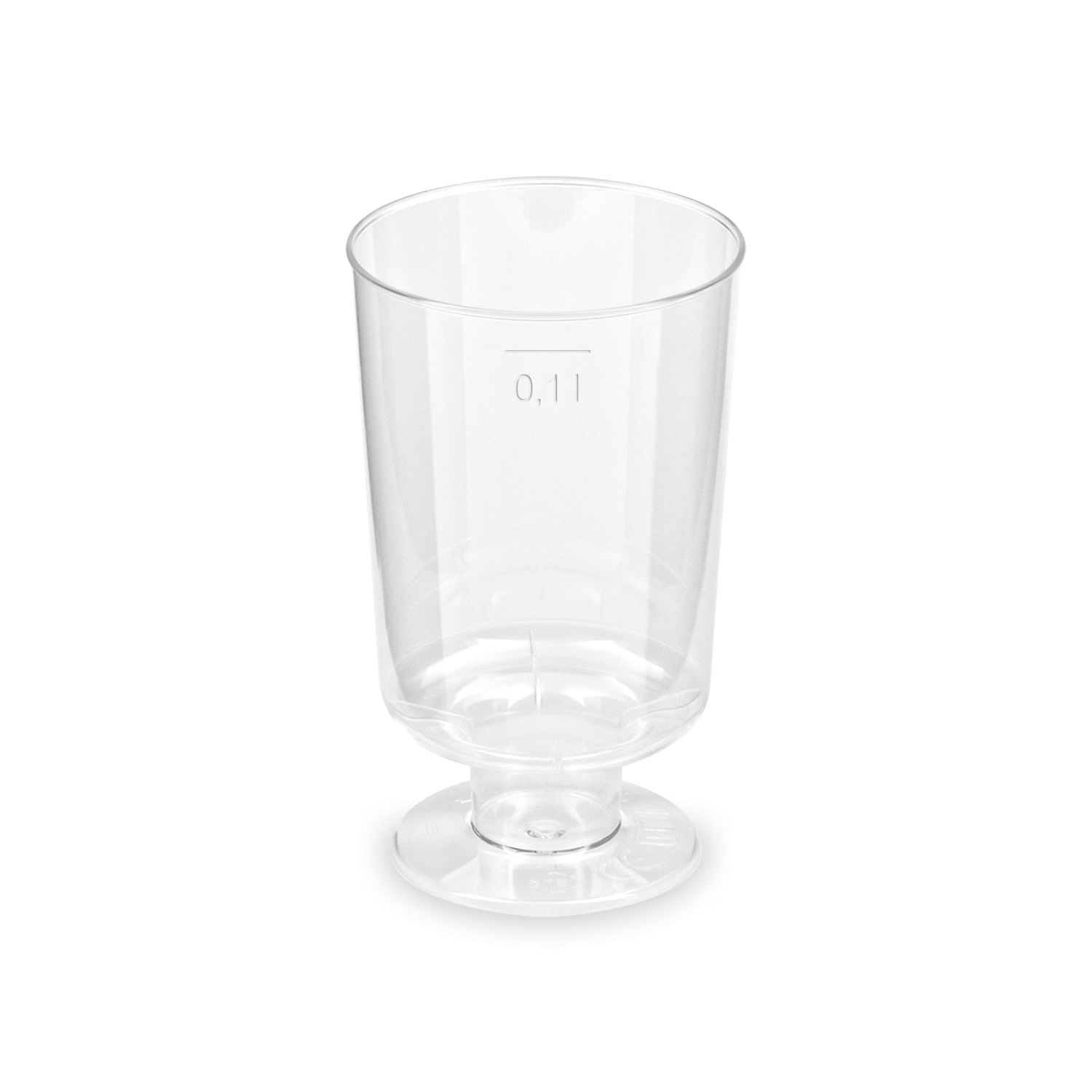 73111 Plastový pohárik kryštál na stopke 100 ml (15 ks)