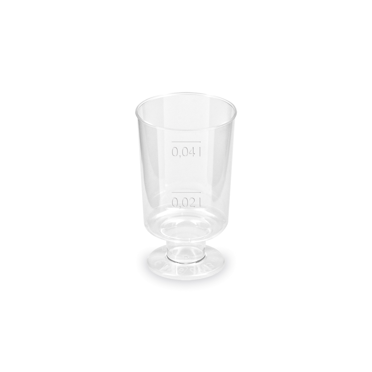 73114 Plastový pohárik kryštál na stopke 40 ml (20 ks)