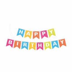 Papierová girlanda sada "HAPPY BIRTHDAY" 16 x 20 cm písmená + 5m šnúrka [1 ks]