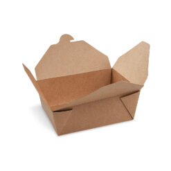 Food box (PAP/PE) nepremastiteľný kraft `S` 110 x 89 x 64mm 700ml, 50 ks
