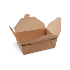 Food box (PAP/PE) nepremastiteľný kraft `M` 150 x 120 x 48mm 1000ml, 50 ks