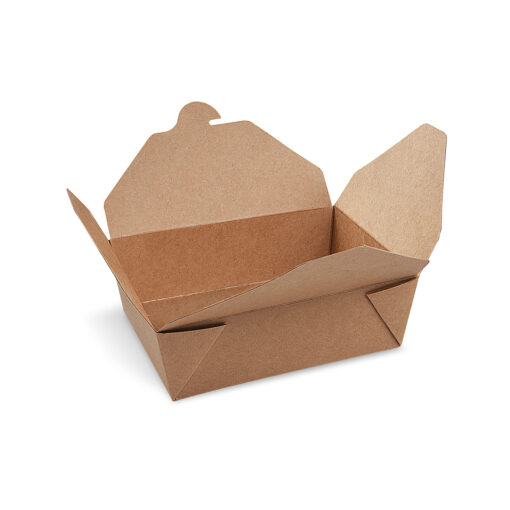 Food box (PAP/PE) nepremastiteľný kraft `M` 150 x 120 x 48mm 1000ml, 50 ks