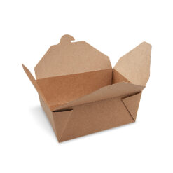 Food box (PAP/PE) nepremastiteľný kraft `M` 150 x 120 x 65mm 1300ml, 50 ks
