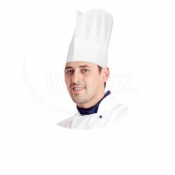 Kuchárska čiapka (PAP) biela 23cm, 10ks
