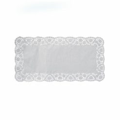 Dekoračná krajka hranatá biela 30 x 18 cm, 100 ks