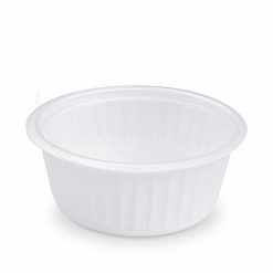 Termo-miska (XPS) okrúhla biela Ø127mm 340ml, 50 ks