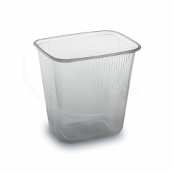 Miska (PP) hranatá priehľadná 108 x 81 mm 500ml, 100 ks