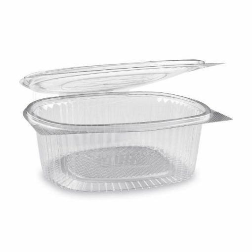 Miska (PET) s viečkom oválna priehľadná 1500ml, 50 ks