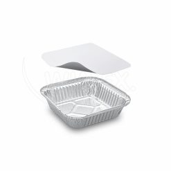Miska (ALU) hranatá 158 x 158 x 34 mm 560ml + viečko, 5 ks