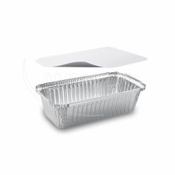 Miska (ALU) hranatá 218 x 114 x 54 mm 900ml + viečko, 5 ks