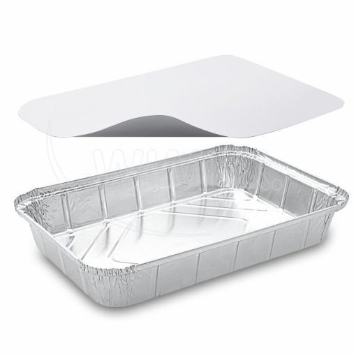 Miska (ALU) hranatá 315 x 215 x 43 mm 2000ml + viečko, 10 ks