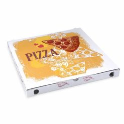 Krabica na pizzu z vlnitej lepenky 34,5 x 34,5 x 3 cm, 100 ks
