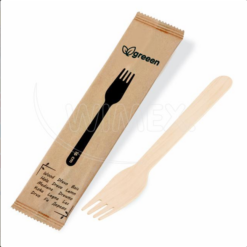 Vidlička (drevená FSC 100%) 16cm jednotlivo balená, 100 ks