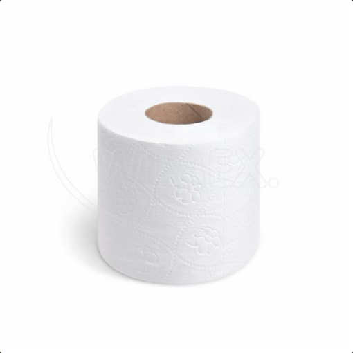 Toaletný papier (FSC Mix) 2vrstvý biely Ø10,5cm 28m 250 útržkov, 8 ks