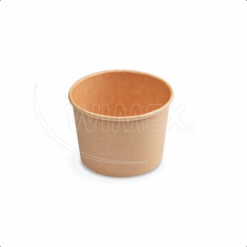 Papierová miska na zmrzlinu (PAP/PE) kraft Ø90mm 250ml, 50 ks