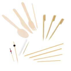 Drevené a bambusové príbory a doplnky