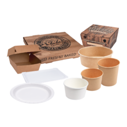 Jednorazové riady a krabice z papiera