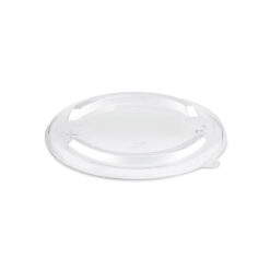 Viečko (rPET) ploché priehľadné pre papierovú misku Ø150mm, (50 ks)