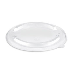 Viečko (rPET) ploché priehľadné pre papierovú misku Ø185mm, (50 ks)