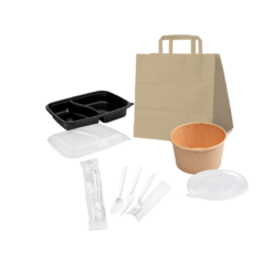 Set pre rozvoz jedál - menu misy s viečkom