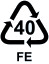 Recyklačný symbol FE 40