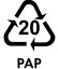 Recyklačný symbol PAP 20