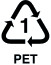 Recyklačný symbol PET 1